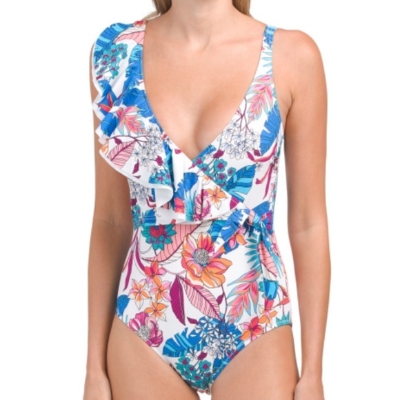 NWT GOTTEX Bohemain Gypsy One-piece Swimsuit New With Tag Size US 16 - Picture 1 of 5
